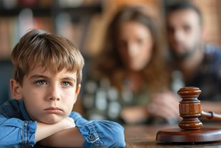 Parent meeting with a child custody attorney to discuss custody and visitation rights at Ferguson Legal TX.